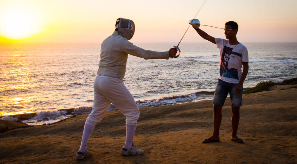 Private fencing lesson at LJFA in San Diego