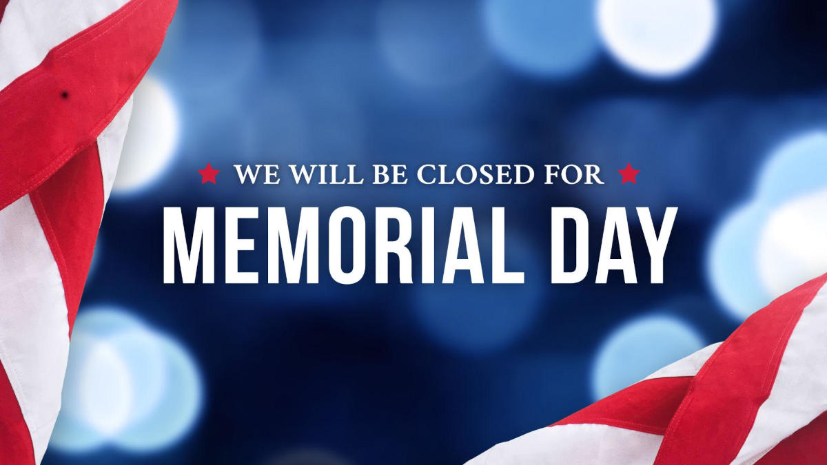 LJFA will be closed for Memorial Day