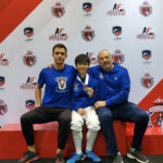 Adrian Byon (Bronze, Junior MS) with coaches | AFM Super Regional SYC/RJCC, Santa Clara, November 2022
