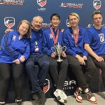 Anthony (GOLD, Cadets MS) with LJFA coaches || Junior Olympics, February 2023