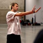 Coach Kostya strip-coaching Anthony for GOLD Cadets Men's saber || Junior Olympics, February 2023