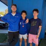 Ethan Sloan with his Top 8 medal and brand new E25 rating | 13th Annual Little Musketeers RYC/RJC, Torrance, October 2025