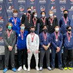 Podium. Silver Team, Men's Saber. Junior Olympic, Salt Lake City, UT, February 2022
