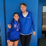 Lea Liquard with her bronze medal and brand new D25 rating | 13th Annual Little Musketeers RYC/RJC, Torrance, October 2025