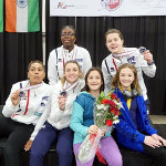 Diana and Chase with Gold Medalists Team France, SLC Women Saber World Cup