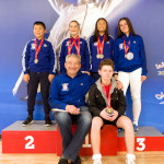 SAN DIEGO CUP, June 2019: LJFA Saber Medalist with the Head Coach Dmitriy