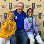 Sreya Gold with Vince and coach Dmitriy. Portland Super Youth Circuit, February 2020