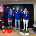 Diana Silver, Michelle Bronze. With coach Dmitriy. SYC, San Jose, CA, November 2021