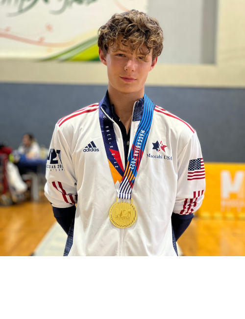 Ilan Jinich Bronze (Junior Men's Saber) and Gold (Junior Team) Men's Saber at the World Maccabiah Game 2022 in Israel